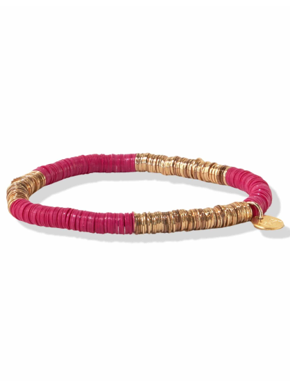 Ink & Alloy Fuchsia/Gold Bracelet