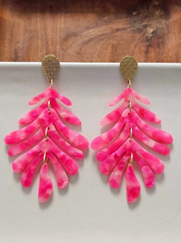 Palm Pink Earrings