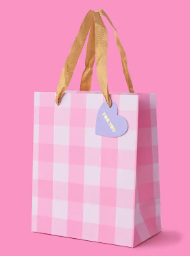 Pink Gingham Gift Bag