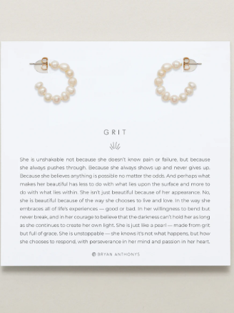 Grit Pearl Hoops