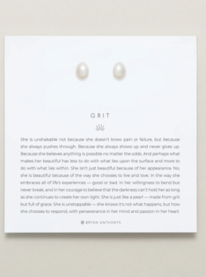 Grit Pearl Studs