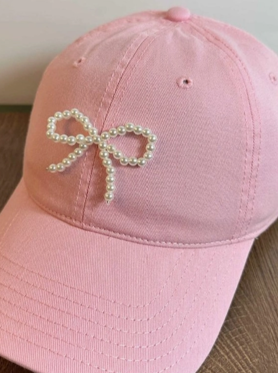 Pearl Bow Baseball Hat