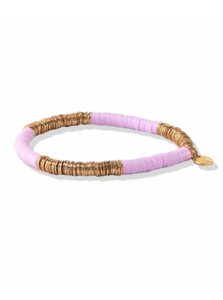 Ink & Alloy Lilac/Gold Bracelet