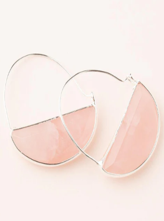 Hoop Prism Rose Earrings