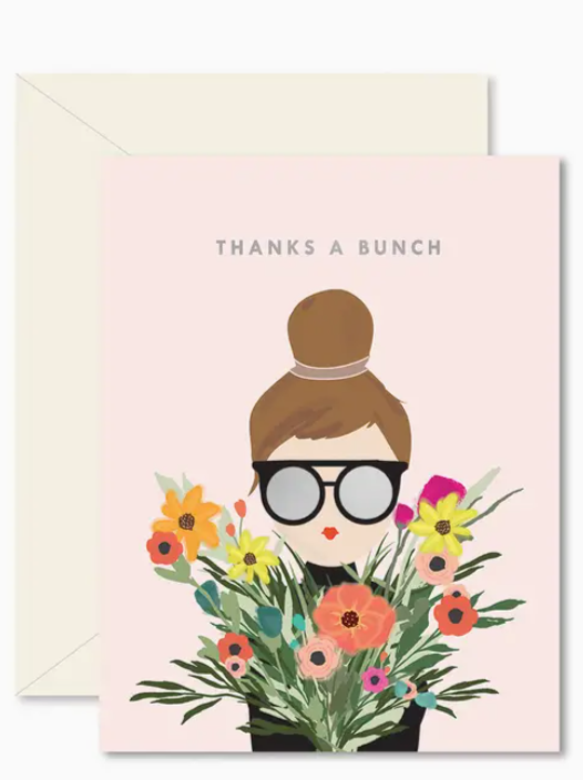 Thanks Floral Greeting Card