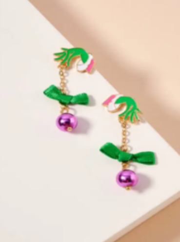 Grinch Dangling Earrings