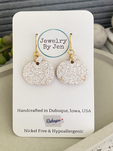 White Pumpkin Earrings