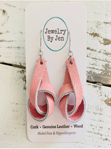 Pink Knot Earrings