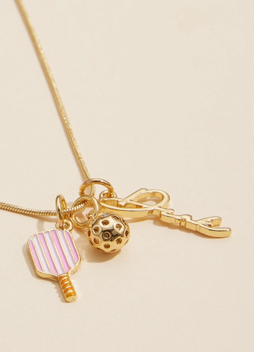 Pickleball Charm Necklace