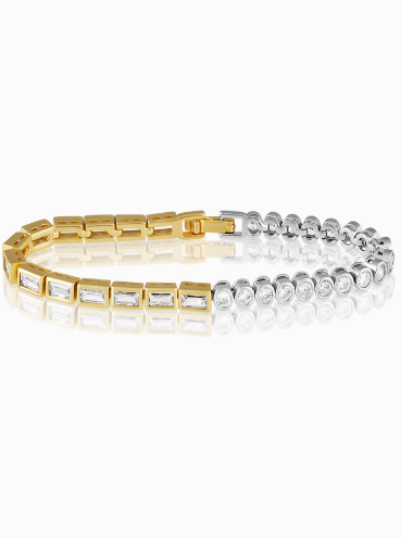 Two-Tone Tennis Bracelet
