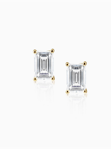 Emerald Cut Studs