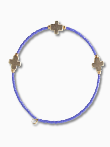 Periwinkle Cross Bangle