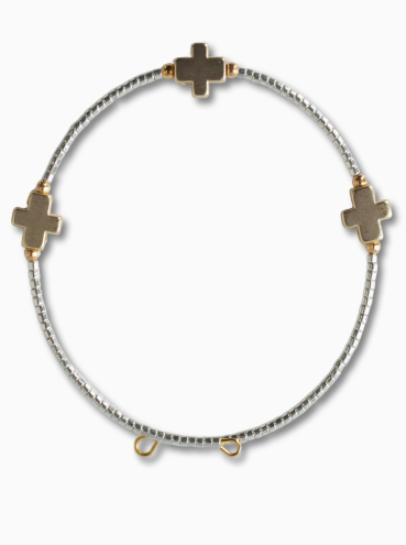 Silver Cross Bangle