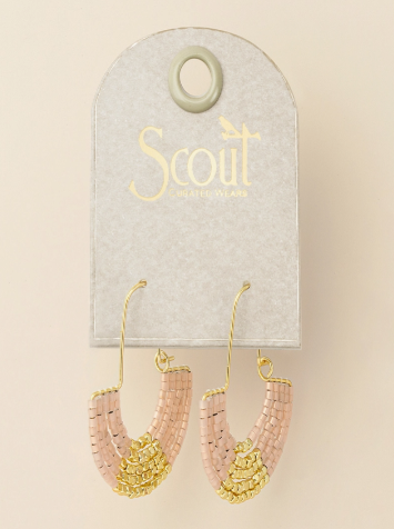 Miyuki U-Hoop Earring - Blush/Gold