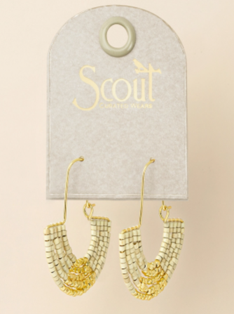 Miyuki U-Hoop Earring - Cream/Gold