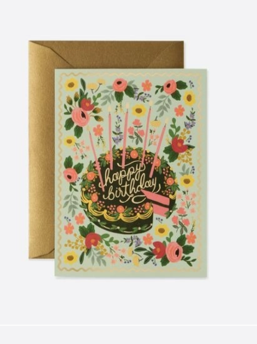 Rifle Floral Cake Card