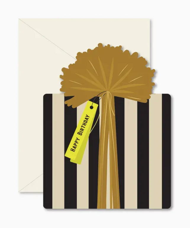 Black Present Birthday Card