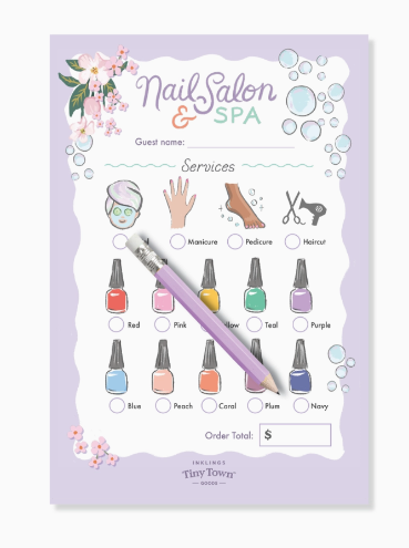Saloon Notepad Nail Salon Notepad – Rhinestones and Roses