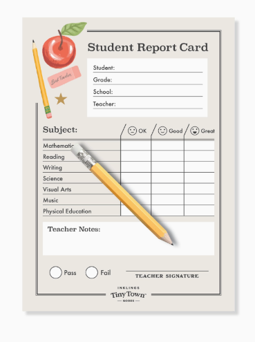 Report Card Notepad