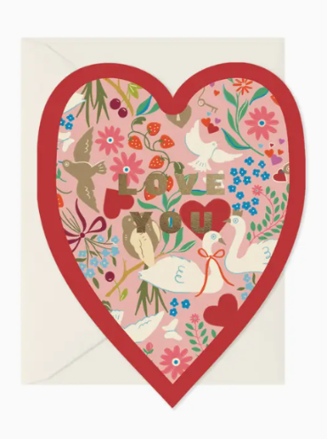 Love Birds Heart Card