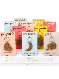 You Sparkle Glitter Keychains