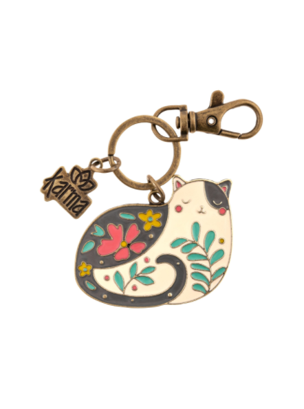 Cat Enamel Keychain
