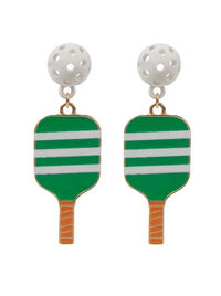 Pickleball Paddle Stripe Earring