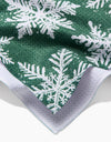 Green Snowy Days Tea Towel