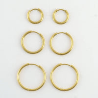 Waterproof Classic Hoop Earring Trio