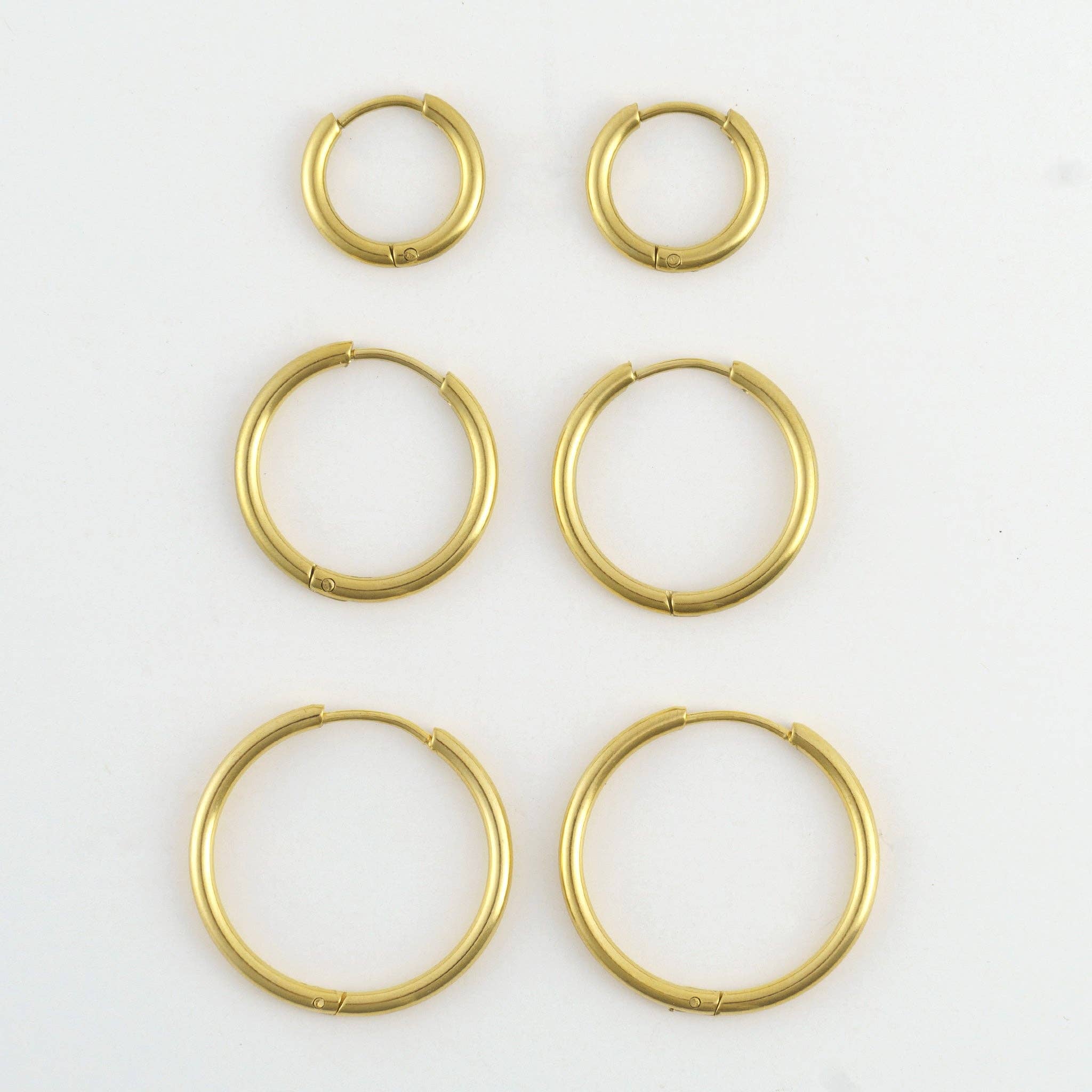 Waterproof Classic Hoop Earring Trio