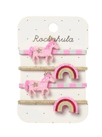 Pink Pony Stripy Hair Ponies