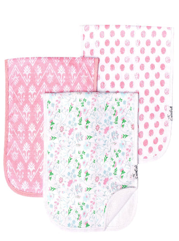3 Pack Premium Burp Cloths - Claire