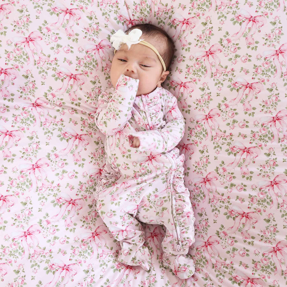 Bows in Bloom Ruffle Footie