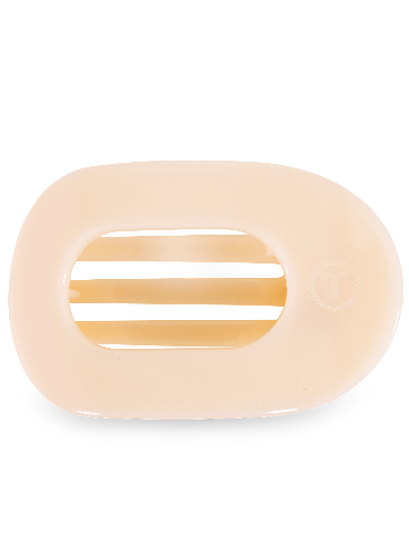 Round Flat Hair Clip | Large | Almond Beige