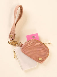 Dynamic Duo Pouch Wristlet-Beige