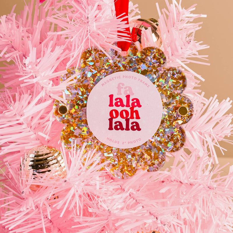 Gold Glitter Picture Frame Ornament