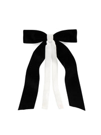 TWO-TONE VELVET BOW CLIP