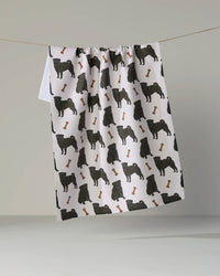 Pug Club Tea Towel
