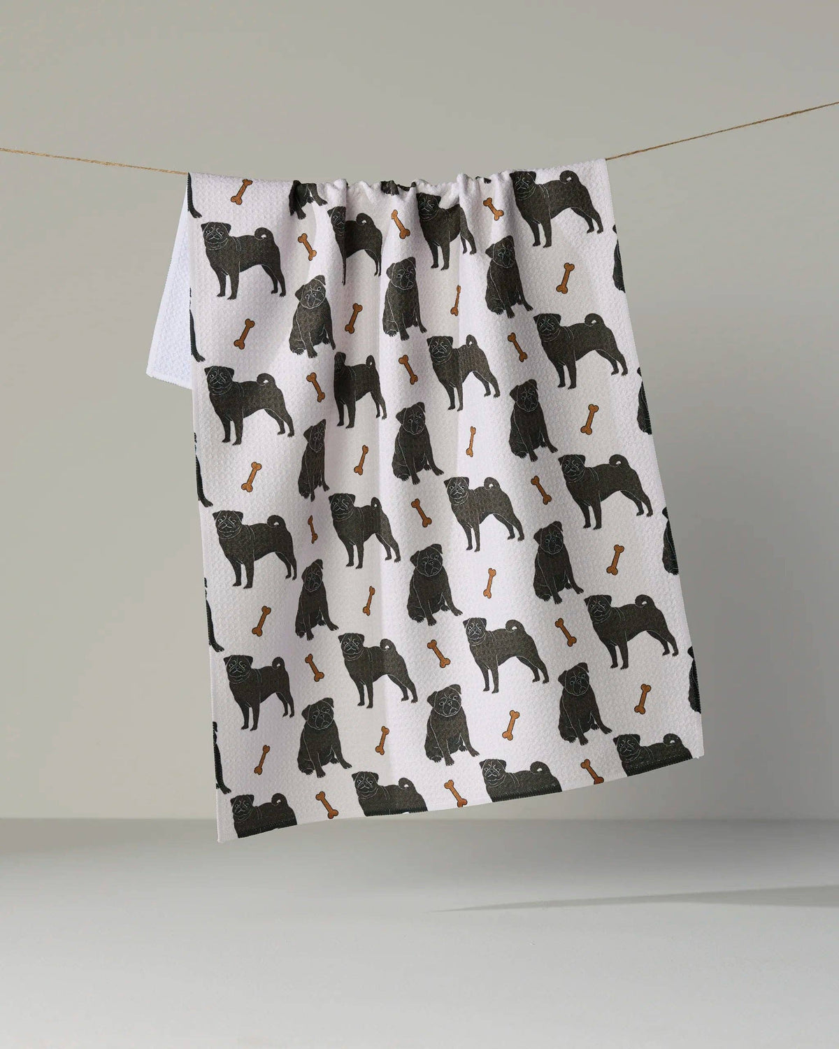 Pug Club Tea Towel
