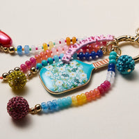 Colorful Pickleball Paddle Keychain