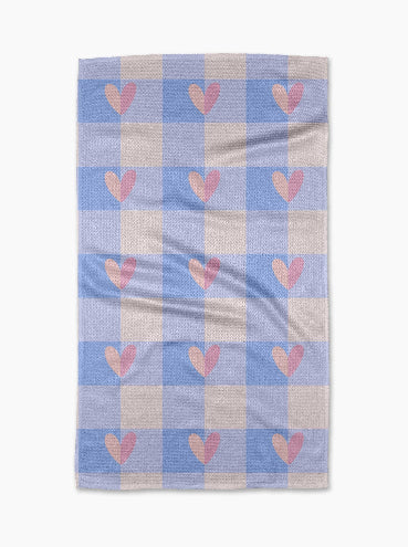 Pastel Picnic Hearts Tea Towel
