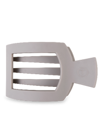Square Flat Hair Clip | Med. | Silver Flames