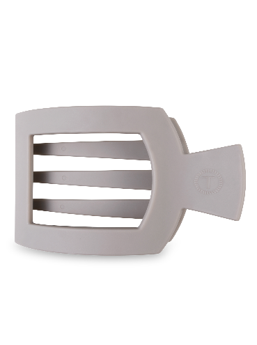 Square Flat Hair Clip | Med. | Silver Flames