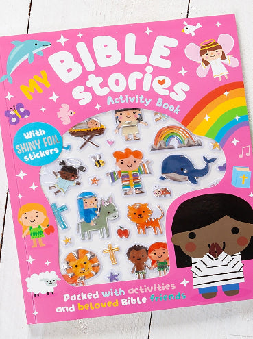 Pink Bible Stories Activity Book