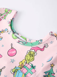 Pink Christmas Character Dress