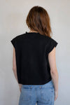 Piper Black Vest Cardigan