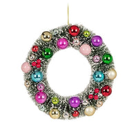 Small Bottle Brush & Ball Wreath