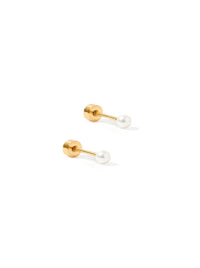 Payton Pearl Studes - White 3mm