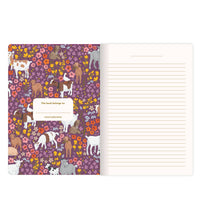 Goats & Flowers Stitched Notebook