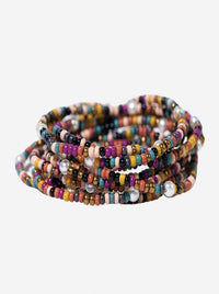 Jewel Tone 10 Strand Stretch Bracelets